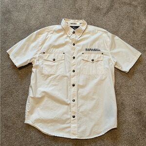 Harley-Davidson Men's White Button-Up Shirt